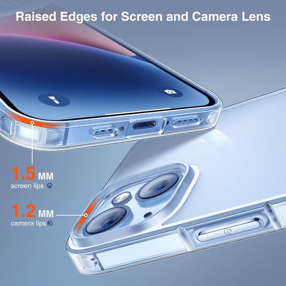 iPhone 14 Plus Case - Matte Clear with Lens Protectors and Screen Protectors - Picture 5 of 10
